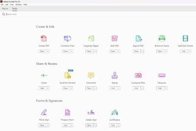 Strumenti di Adobe Acrobat Pro DC 2019